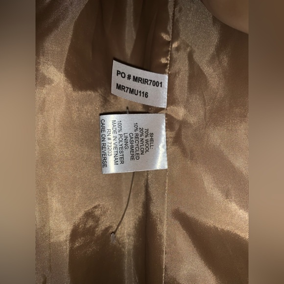 Cashmere wool luxurious coat fur/hair Marvin Richard beige/camel color - Picture 3 of 10